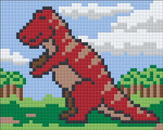 T-Rex Dinosaur One [1] Baseplate PixelHobby Mini-mosaic Art Kit